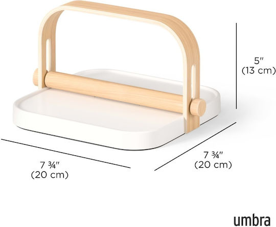 Umbra Wooden Napkin Holder White 23x20x13cm 1022631-668