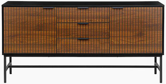 Μπουφές Fl2405 Ξύλινος με Συρτάρια Μαύρο-grey Oak 150x40x75cm Μπουφές Fl2405 Ξύλινος με Συρτάρια Μαύρο-grey Oak 150x40x75cm