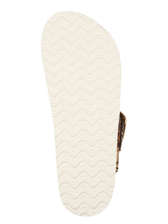 Flache Sandalen für Damen in Braun Farbe