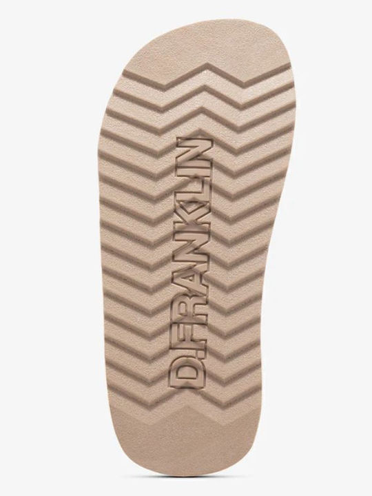 Women's Flat Sandals in Gold Color