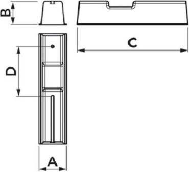Plastic Floor Bases 365mm Pitagora