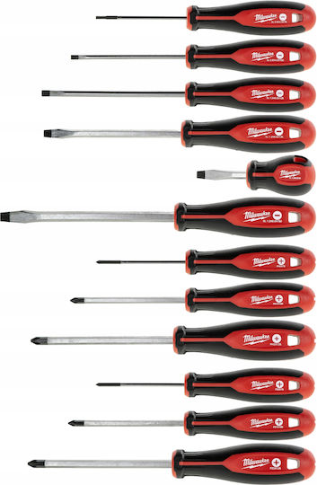 Milwaukee Set 12 Magnetic Screwdrivers with 12 Interchangeable Tips