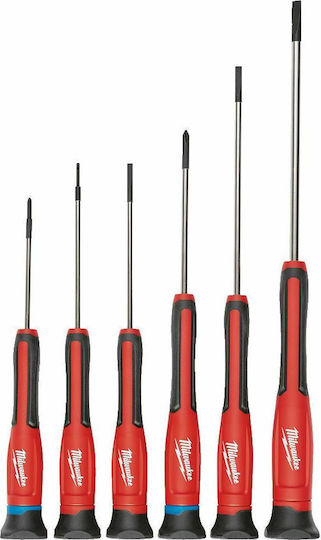 Milwaukee Set Precision Screwdrivers with 6 Interchangeable Tips
