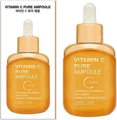 Lebelage Vitamin C Pure Ampoule Serum For Face With Centella Asiatica & Vitamin C For Brightening 35ml