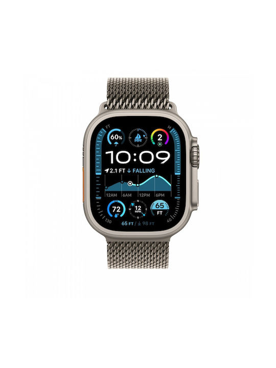 Apple Titanium Milanese Loop 49mm - Small Curea Oțel inoxidabil Natural (Apple Watch 46mm)