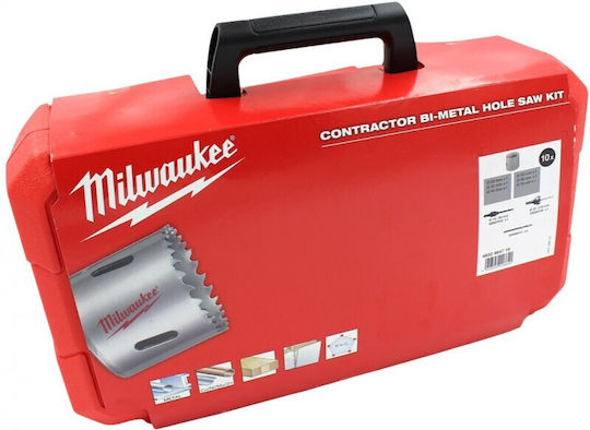 Milwaukee Σετ Ποτηροπρίονα Contractor HSS με Διάμετρο από 25mm έως 76mm για Ξύλο και Μέταλλο