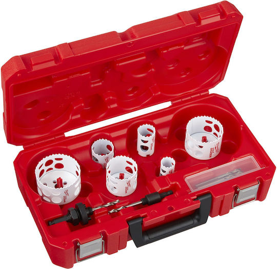 Milwaukee Set Lochsägen Kobalt mit Durchmesser von 25mm bis 76mm für Holz, Metall, Fliese und Kunststoff 2000gr