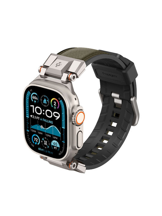 Spigen Durapro Armor Armband Silikon Grün (Apple Watch 6, 7, 8, 9, 10, SE, Ultra 1, 2)
