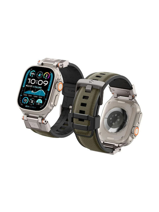 Spigen Durapro Armor Armband Silikon Grün (Apple Watch 6, 7, 8, 9, 10, SE, Ultra 1, 2)