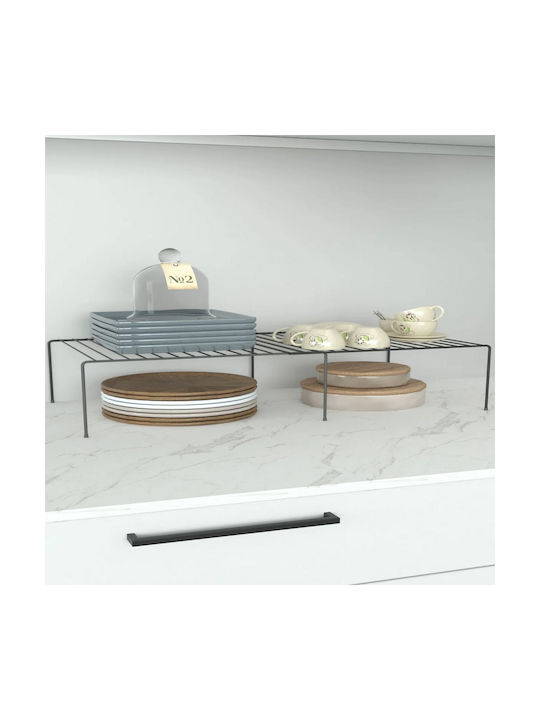 Femmit Metall Küchenorganizer Ständer 58x28x14 cm Schwarz