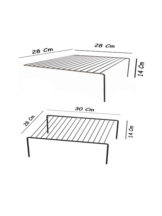 Femmit Metall Küchenorganizer Ständer 58x28x14 cm Schwarz
