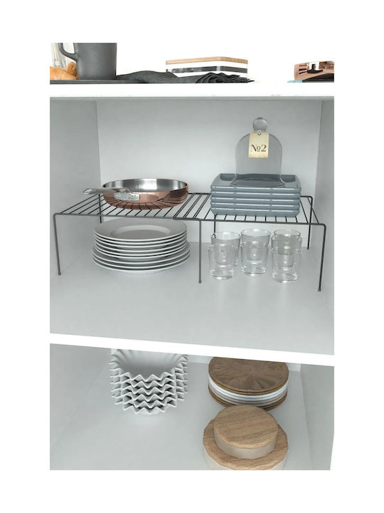 Femmit Metall Küchenorganizer Ständer 58x28x14 cm Schwarz