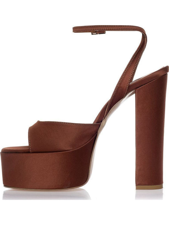 Fabric Sandals Brown