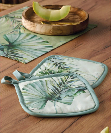 Kentia Palma Pot Holder Fabric Green 2pcs