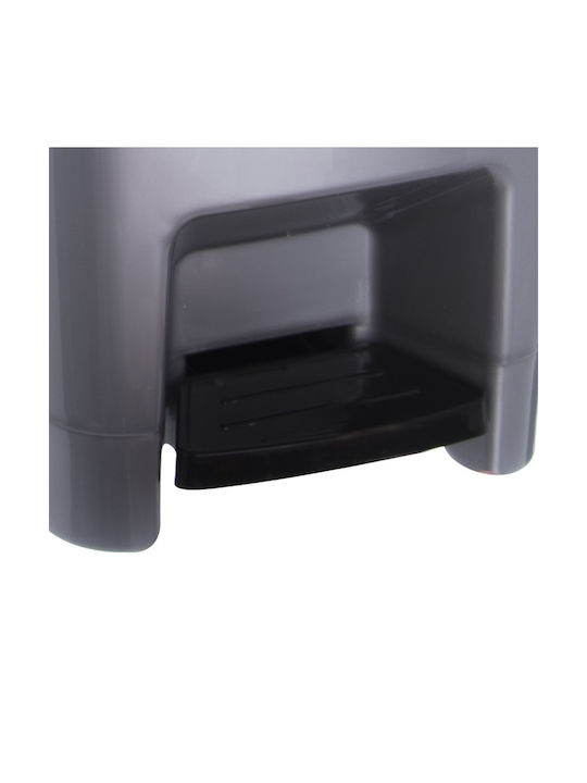 Orion Waste Bin Waste Plastic with Pedal Silver 10lt 1pcs