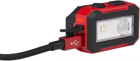 Milwaukee Rechargeable Headlamp LED IP54 with Maximum Brightness 450lm IR HL450
