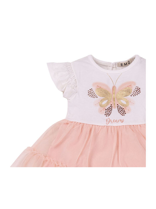 Kinderkleid Ärmellos Tüll Weiß