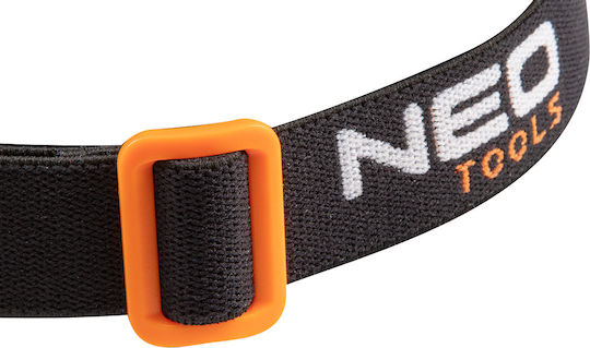 Neo Tools Lumină de lucru și de sit, cu baterie Lanternă Frontală LED IPX4 cu Luminozitate Maximă 180lm Negru
