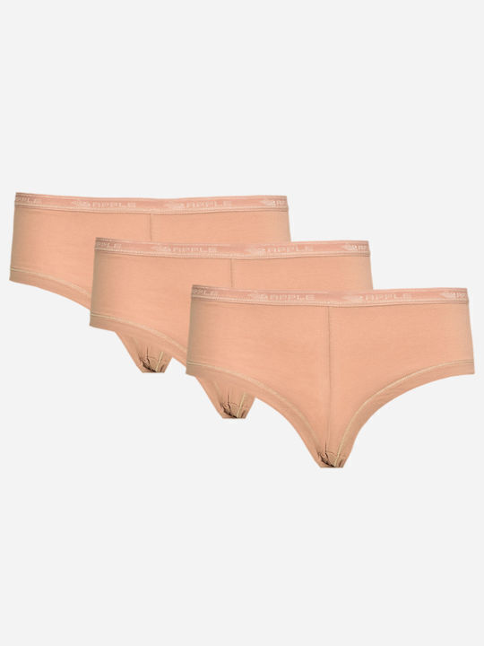 Βαμβακερά Γυναικεία Boxer 3Pack Μπεζ