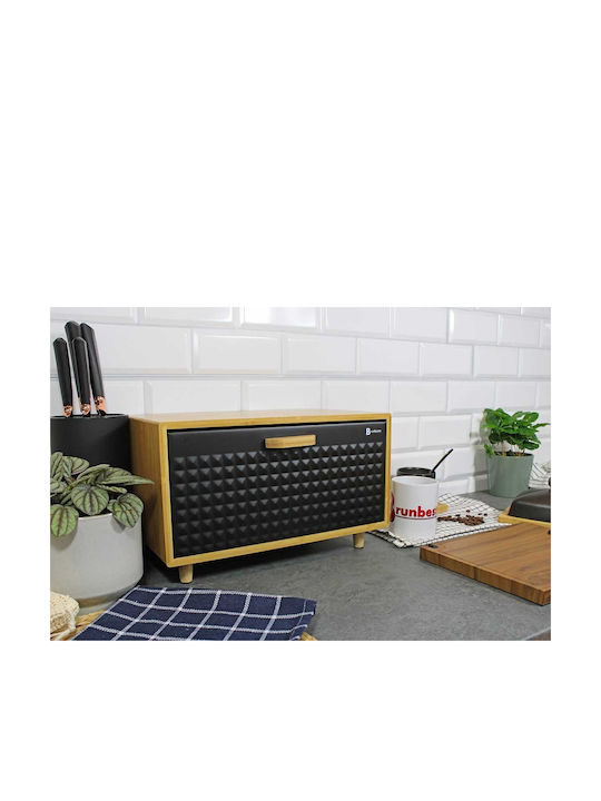 Brunbeste Bread Box with Lid made of Bamboo Beige 35.5x20x21.5cm