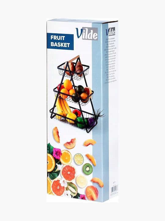 Vilde Fruitieră Metalic Negru 34x17.5x46.5buc