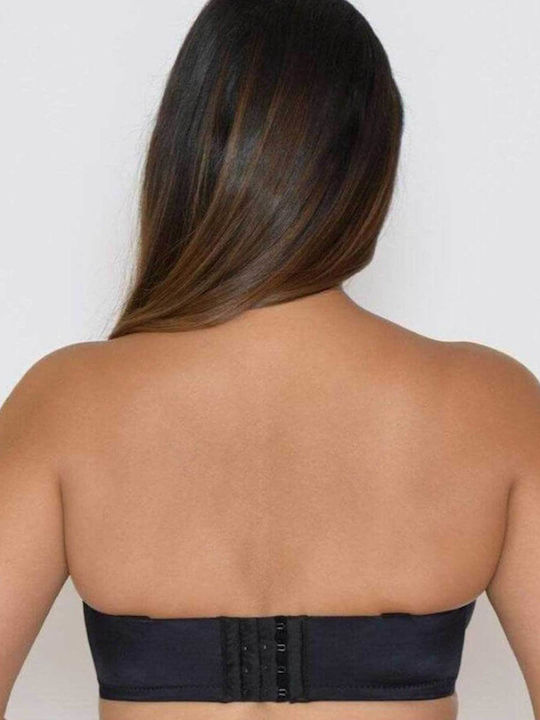 Black Strapless Σουτιέν με Μπανέλες