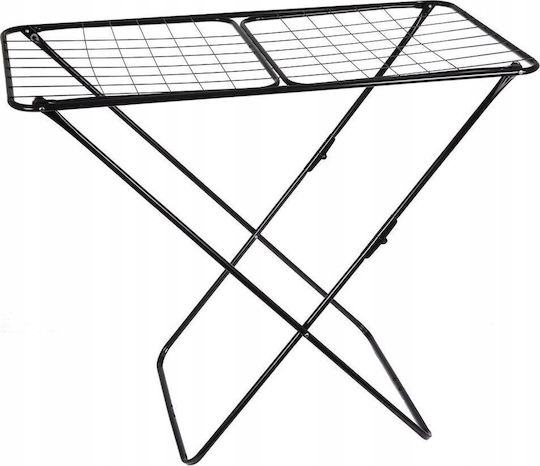 Vilde Folding Floor Clothes Drying Rack Metallic with Hanging Length 14.58m