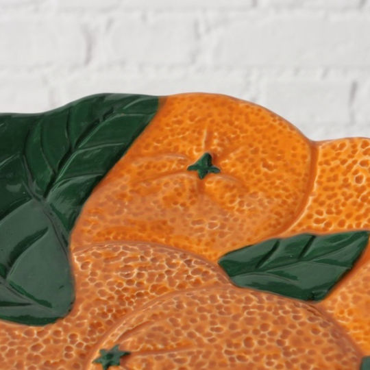 Boltze Servierplatte Keramik Orange 1Stück
