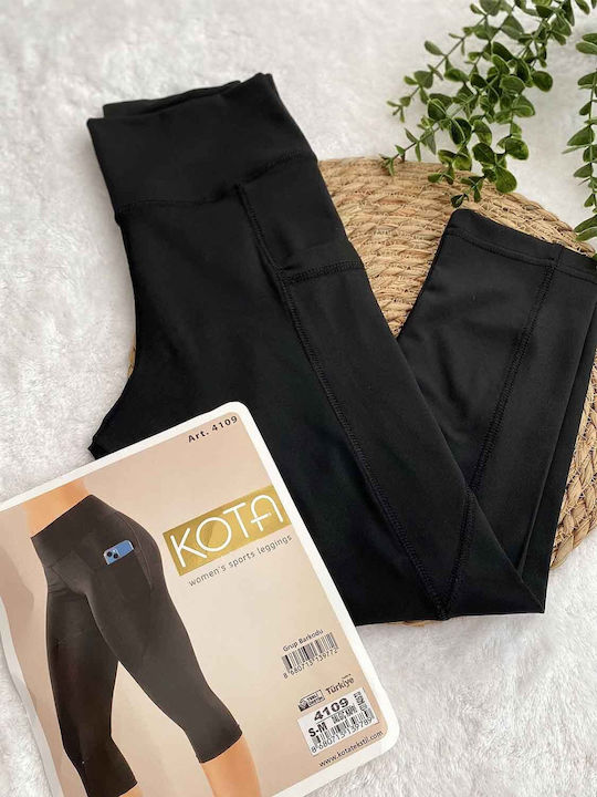 Women's Cropped Training Legging High Waisted Black