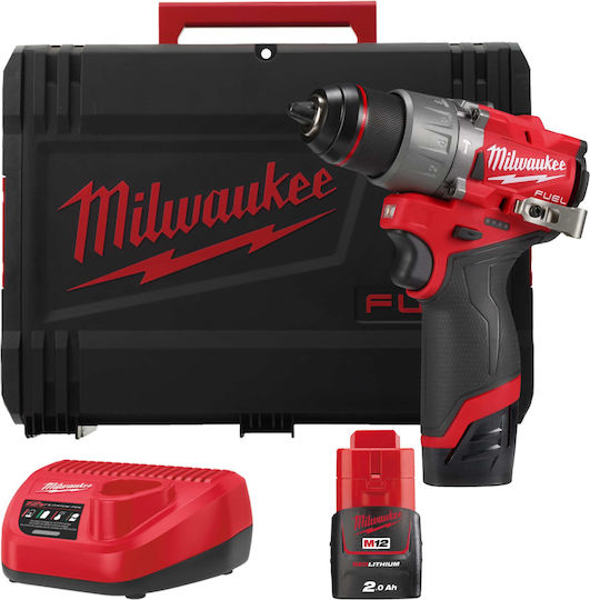 Milwaukee FPD2-202X Κρουστικό Δραπανοκατσάβιδο Μπαταρίας 12V 2x2Ah