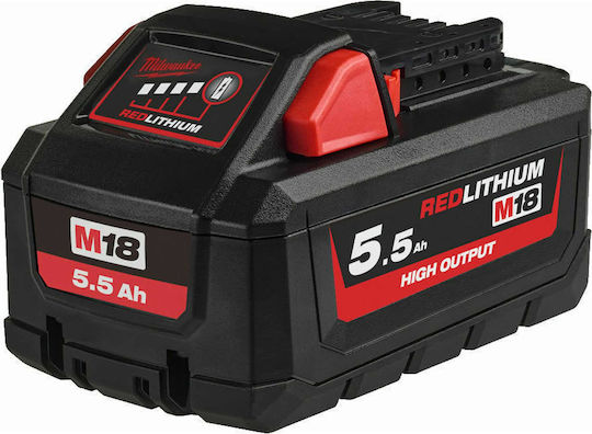 Milwaukee Батерия за Инструменти Литиеви 18V с Капацитет 5.5Ах M18 HB5.5