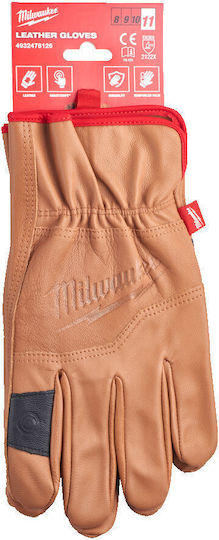 Milwaukee Gloves for Work Brown Leather for Cutting Protection Level 1 1pcs