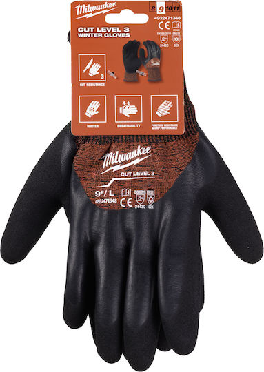 Milwaukee Gloves for Work Black Nitrile for Cutting Protection Level 3 1pcs