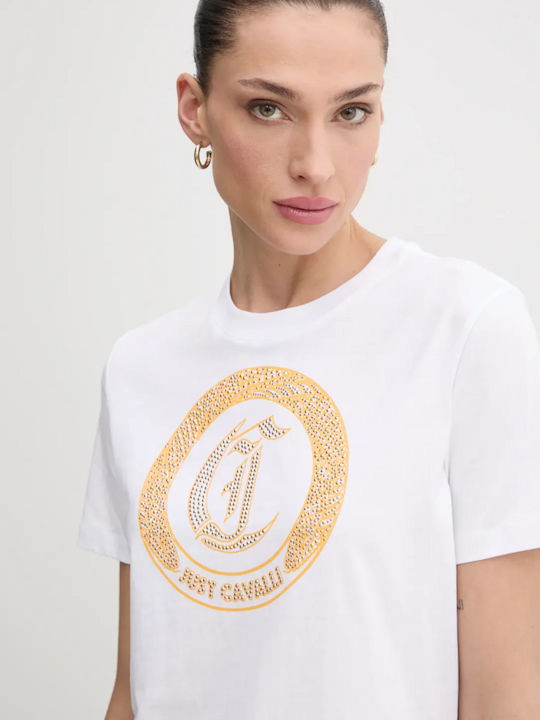 Tシャツ・カットソー JUST CAVALLI Woman T-Shirt White 78PAHE15CJ110 G03 Just Cavalli Women's T-shirt White 78PAHE13CJ110-G03