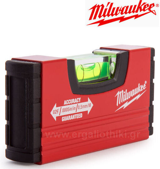 Milwaukee Minibox Spirit Level Aluminum 10cm with 1 Eye