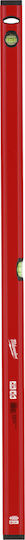 Milwaukee Redstick Slim 120 Spirit Level Aluminum 120cm with 2 Eyes