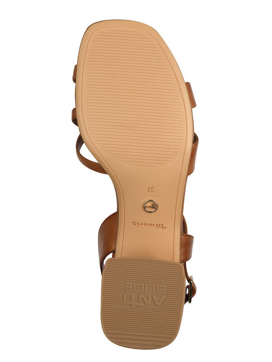 Leather Sandals Tabac Brown