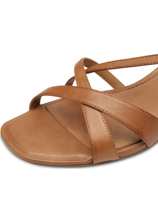 Leather Sandals Tabac Brown