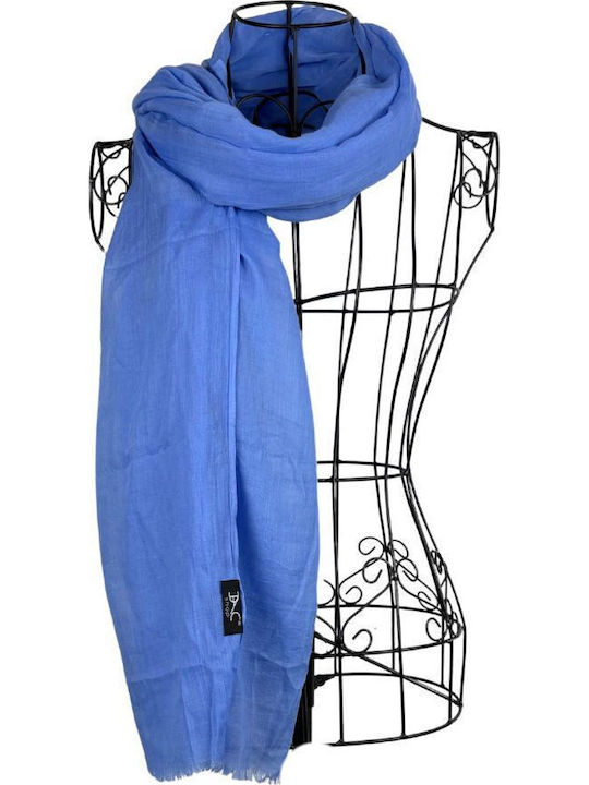 Women's Solid Scarf 25v Lavender Blue 180 X 95 Cm Women's Solid Scarf 25v Lavender Blue 180 X 95 Cm
