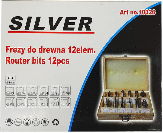 Silver Star Cutter Set with Bearing 12pcs