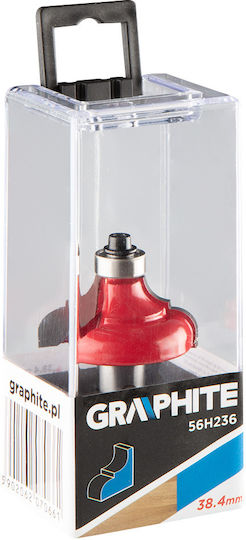 Graphite Cutter Bit Carbide for Wood 17.5mm x 38.4mm x 12mm with Bearing
