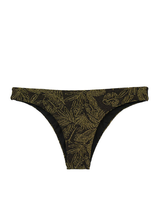 Γυναικείο Μαγιό Bikini Tropical Shine Μαύρο Χρυσό