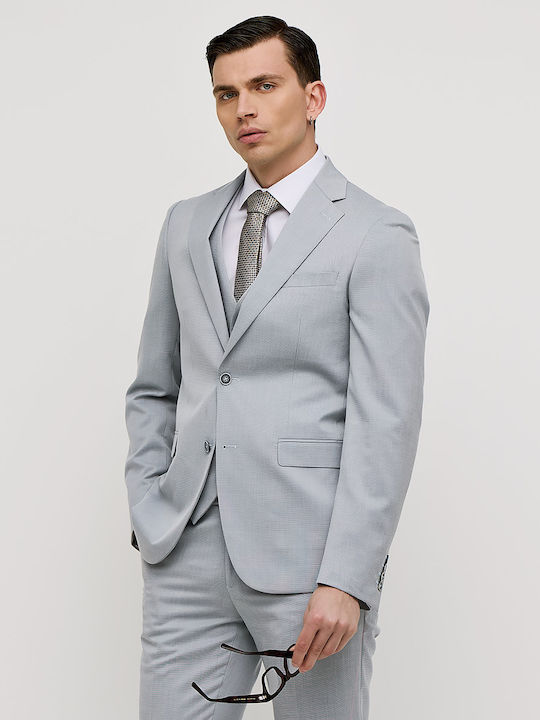 Men's Summer Suit Slim Fit Gray