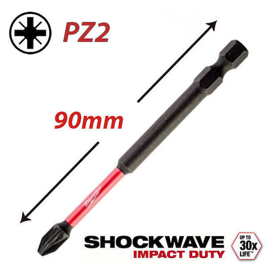 Milwaukee Бит за Винтоверт Звезда с Размер Pz2 Shockwave