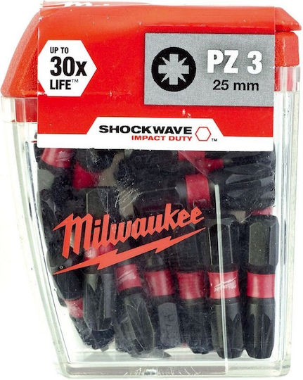 Milwaukee Shockwave Set 25 Screwdriver Bits Star/Torx