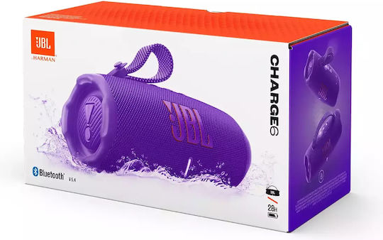 JBL Charge 6 Водоустойчиво Bluetooth високоговорител 45W с живот на батерията до 28 часа Лилав