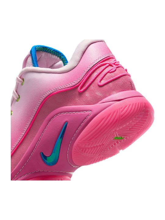 LeBron 22 Low Basketball Shoes Pink Foam / Photo Blue / Pinksicle / Hyper Pink / Green Strike