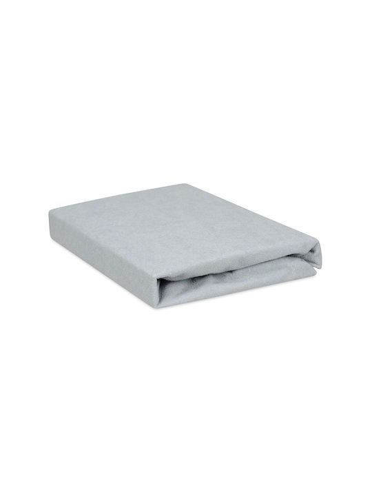 Matex Бебешки Чаршаф За Количка Памук с ластик Сив 60x120бр