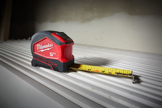 Milwaukee Autolock Μετροταινία με Αυτόματη Επαναφορά 25mm x 5m