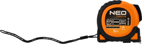 Neo Tools Μετροταινία με Μαγνήτη 19mm x 5m